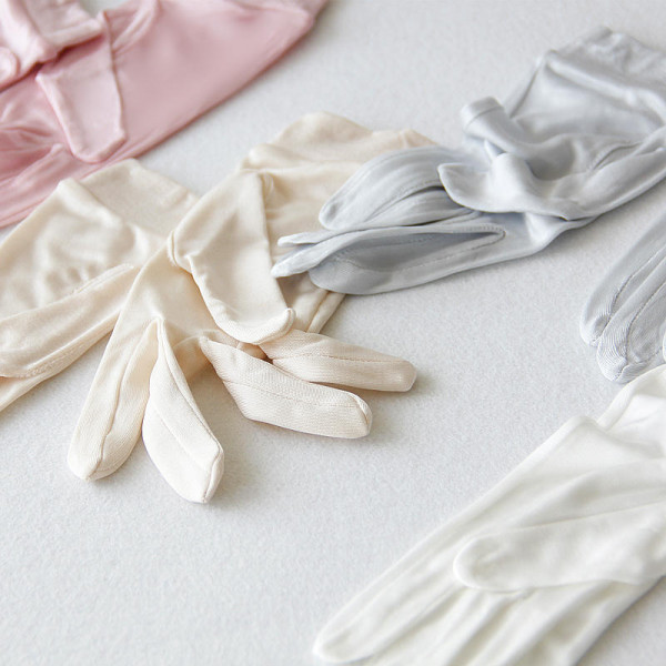 100% silk moisturizing and whitening silk gloves lady beauty sunscreen finger sleep dew finger touch