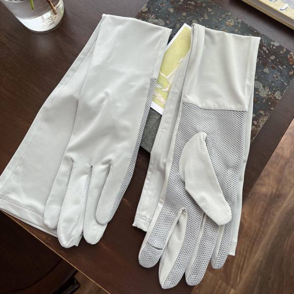 UPF50+ Driving and riding sun protection sleeve gloves Ice sleeve women's summer minute finger extended touch screen mobile phone outdoor