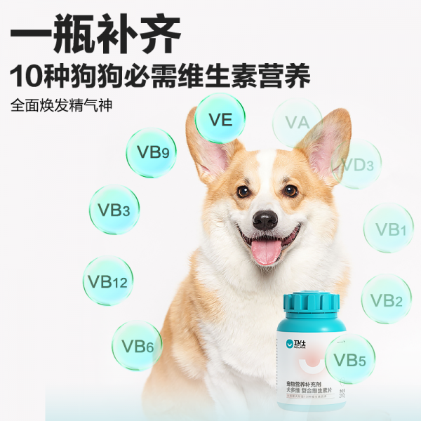 Weishi dog nutrition dog multivitamin 400 pieces pet improvement Pica small dog guard 1 piece