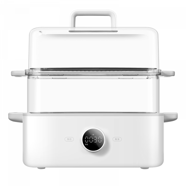 The MI smart electric steamer is 12L in white